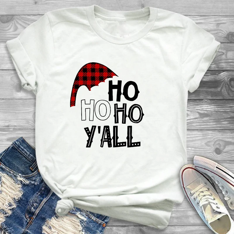 Женский Забавный мультяшный Y'all милый клетчатый новогодний Веселый
