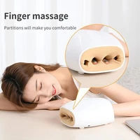 chargeable portable air compression hand massager heated finger massager 6 modes 3 levels of strength massage relaxation