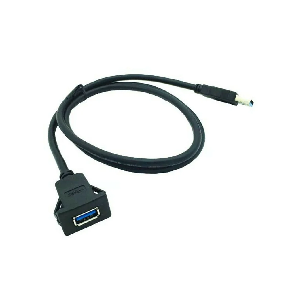 

USB 3.0 A Male to Female Flush Panel Mount Cable for Car Motorcycle Dashboard 2m