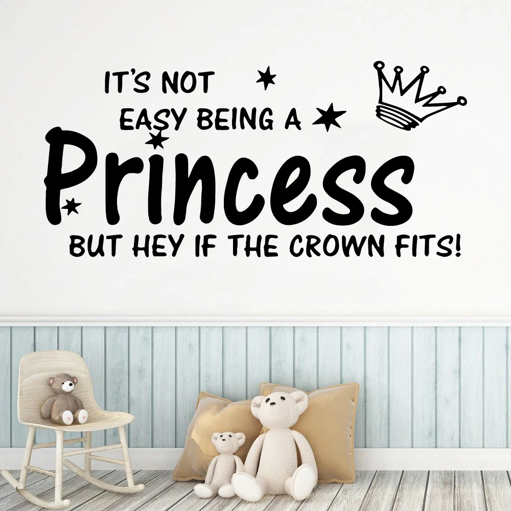 Виниловые наклейки на стену в виде принцессы милые декоративные обои для детской