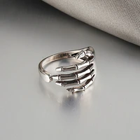 anime hand heart rings for men gothic creative punk rings skeleton couple ring women hip hop band jewelry gothic accessories
