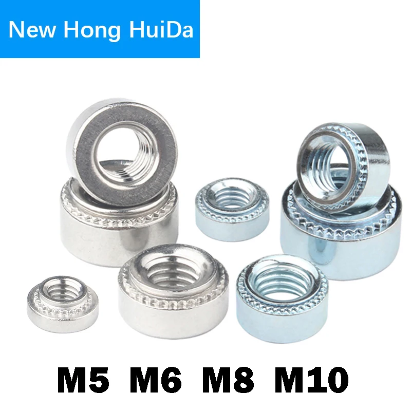 Самозаклеивающаяся гайка Press ure заклепочная синяя белая цинковая M5 M6 M8 M10|Гайки| |