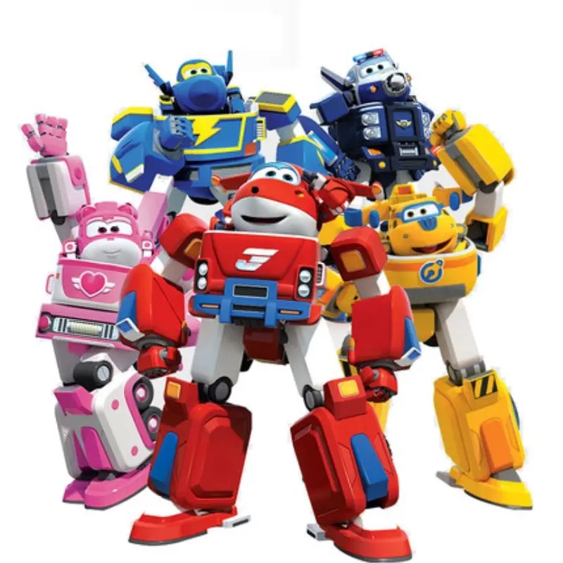 Figuras de acci&oacute;n de robots de rescate de Super wings para ni&ntilde;os, juguetes de transformaci&oacute;n de Super Wing, motores de fuego, gran deformaci&oacute;n, novedad-0