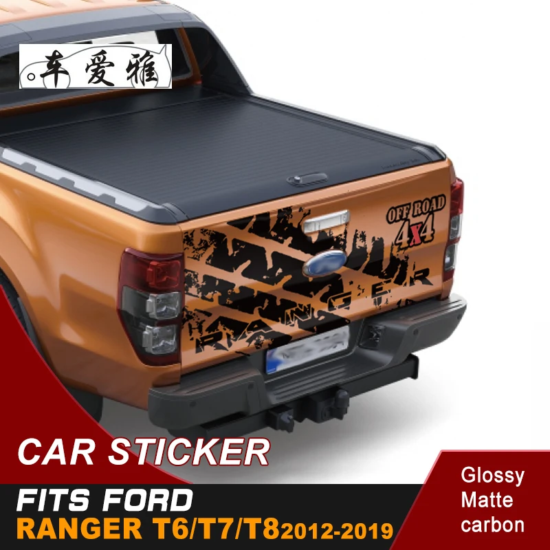 

Car Accessories 1 Set 4x4 Off Road Back Door Letter Spots Graphic Vinyl Car Sticker Fit For Ford Ranger T6/T7/T8 2012-2019