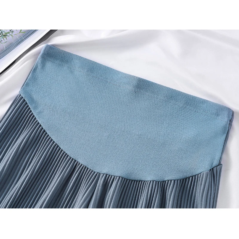 

Pleated Maternity Shorts High Waist Belly Wide Leg Loose Shorts Clothes for Pregnant Women Pregnancy