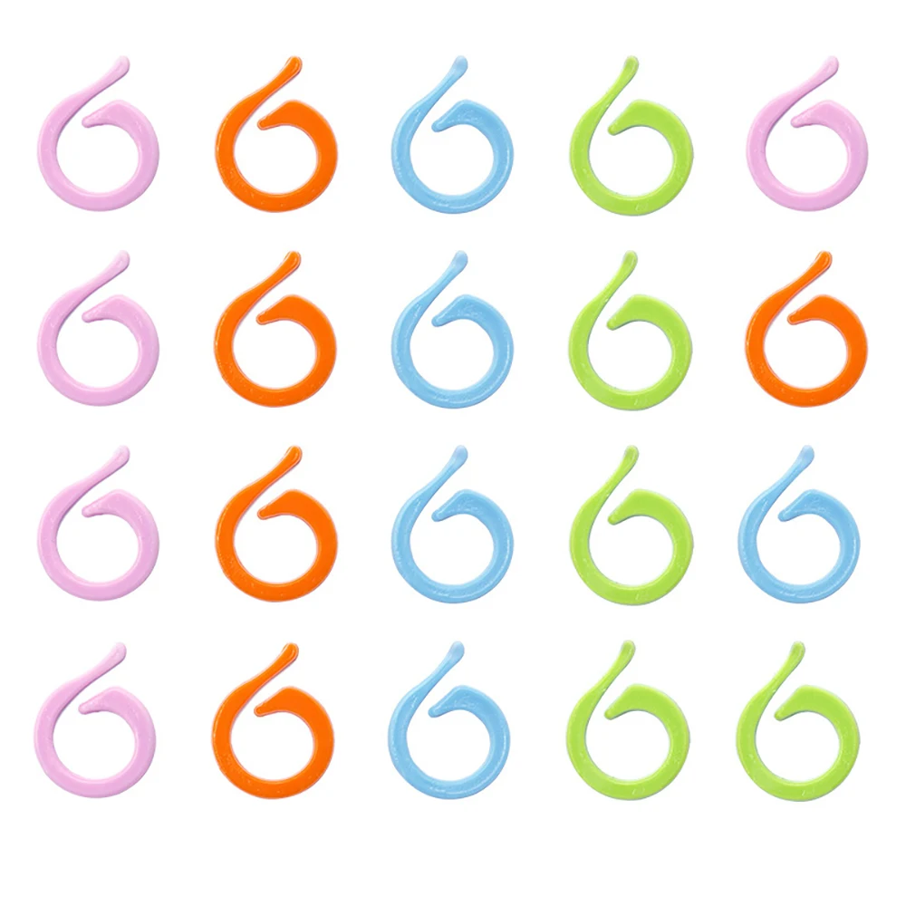 

40pcs Knitting Crochet Markers Stitch Marker Ring Sewing Accessories for DIY Handmade Crafts Plastic Knit Counting