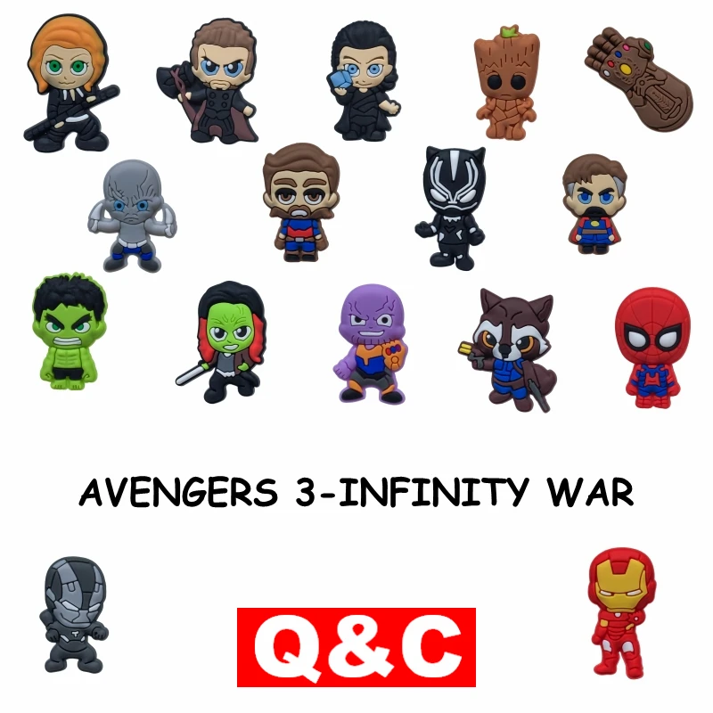 1 шт. Мстители 3 INFINITY WAR ПВХ обувь Подвески Аксессуары для обуви украшения пряжки