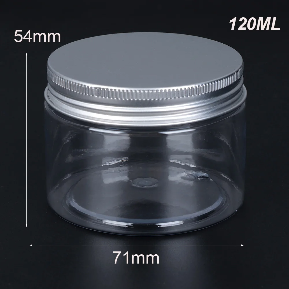 120ml 1 шт. Новая прозрачная алюминиевая крышка жестяной горшок косметический контейнер бальзам для губ бутылка для хранения масла Воск пустая банка домашняя организация - Цвет: 120ml