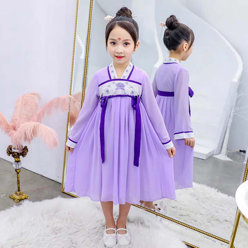 Костюм ханьфу традиционное китайское платье для девочек костюм в китайском