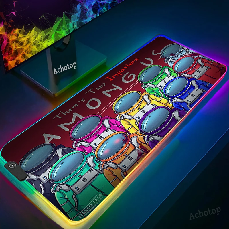 

Pink Anime Gaming Mouse Pad Computer Mousepad RGB Large Mouse Pad Gamer XXL Mouse Carpet Mause Pad PC Desk Play Mat with Backlit