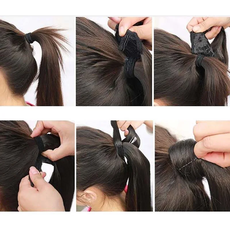 Женский прямой хвост WEILAI с крючком и петлей длинные прямые волосы натуральный