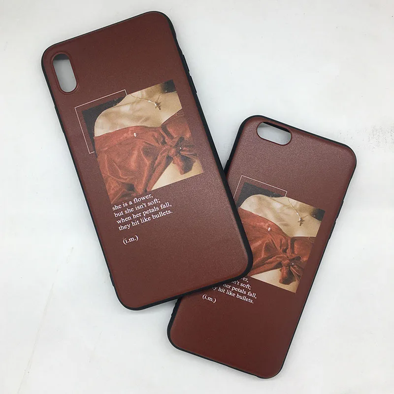 Bioumei, Ретро стиль, красный, эстетический Мягкий ТПУ чехол для iPhone 11 Pro Max XR XS Max 7 8 Plus 5 6 6S Plus, чехол для X 03