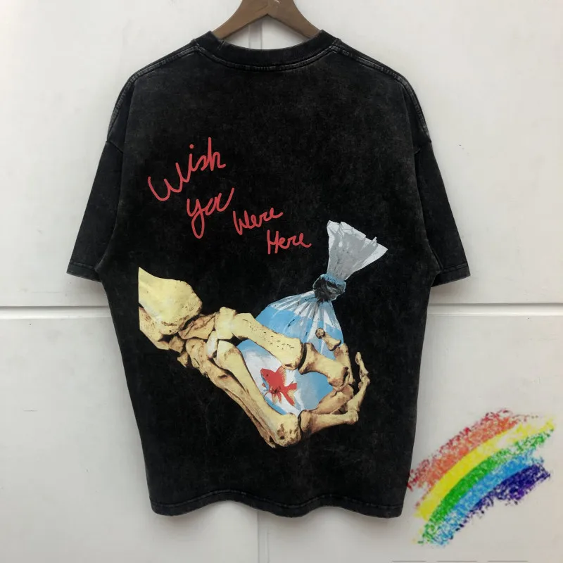 

Heavy Fabric TRAVIS SCOTT WISH YOU WERE HERE T Shirt Women Men Nice Washed Vintage Cactus Jack Top Tees