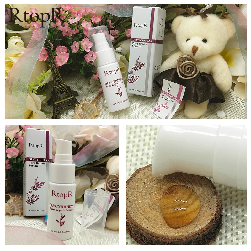 

RtopR Glycyrrhiza Face Pore Repair Serum Collagen Face Anti Wrinkle Whitening Cream Oil Control Hydrating Effective Shrink Pores