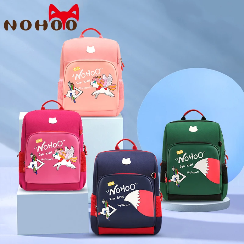 Рюкзак для мальчиков и девочек NOHOO, школьный рюкзак с изображением единорога, водонепроницаемый, для начальной школы, 1-4 класс