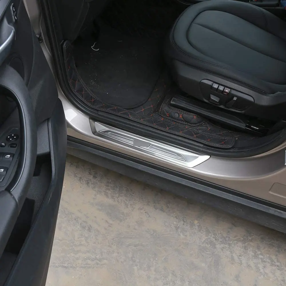 Защитная пластина порога наружной двери автомобиля из нержавеющей стали 4 шт. для