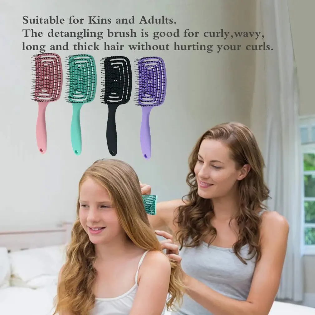 

Detangling Hair Hrush Hair Comb Set Detangler Hairbrush For Curly Hair Barber Accessories Hair Care Styling Tools