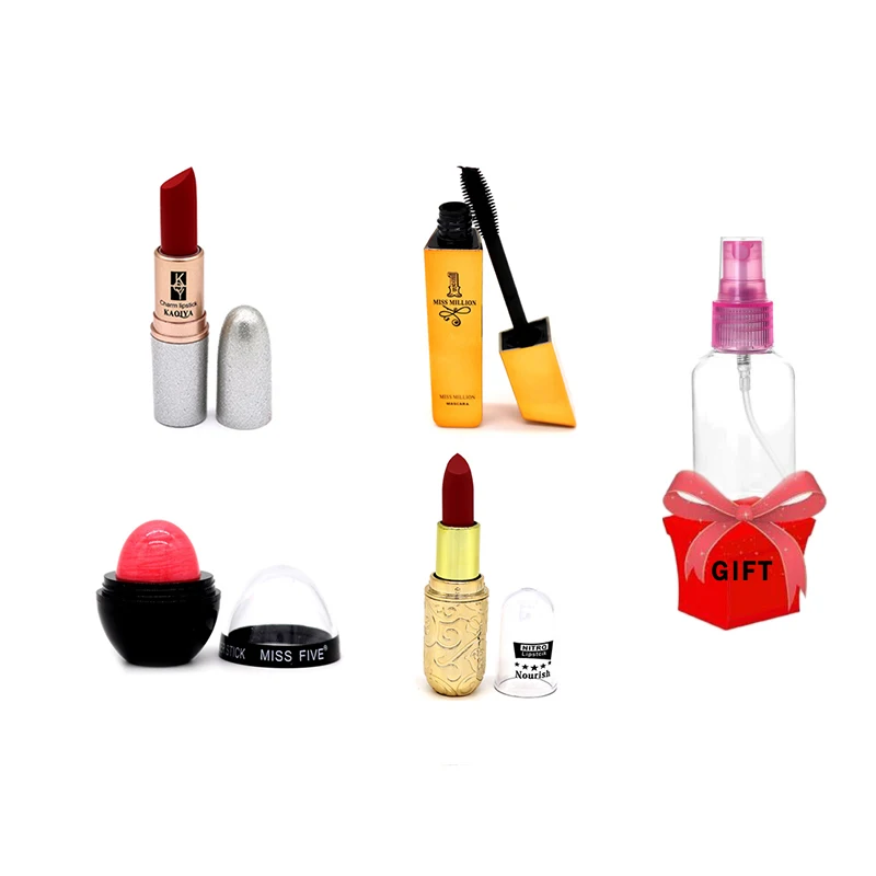 Набор кисточек для макияжа 4 шт./компл. в том числе тюбики помады румяна стик тушь