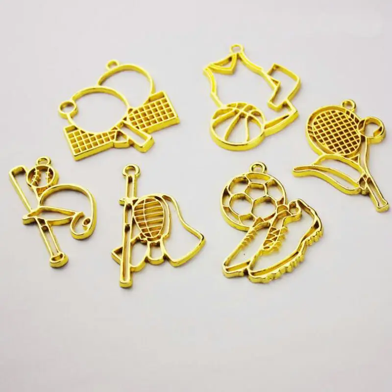 5 шт. спортивная серия креативная металлическая рамка Подвеска ювелирных изделий