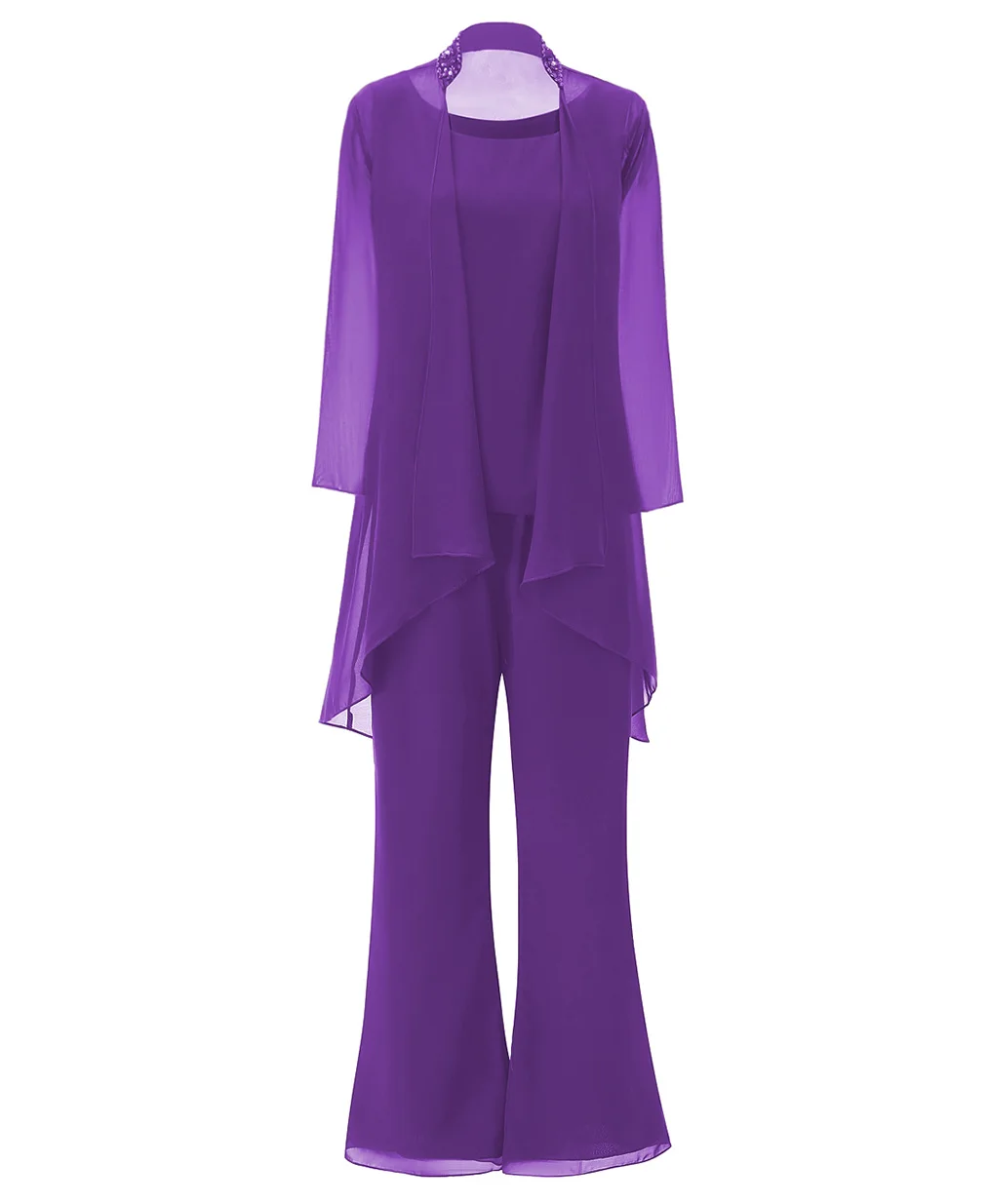 SOLOVEDRESS модное женское шифоновое платье с бисером из 3 частей для матери невесты