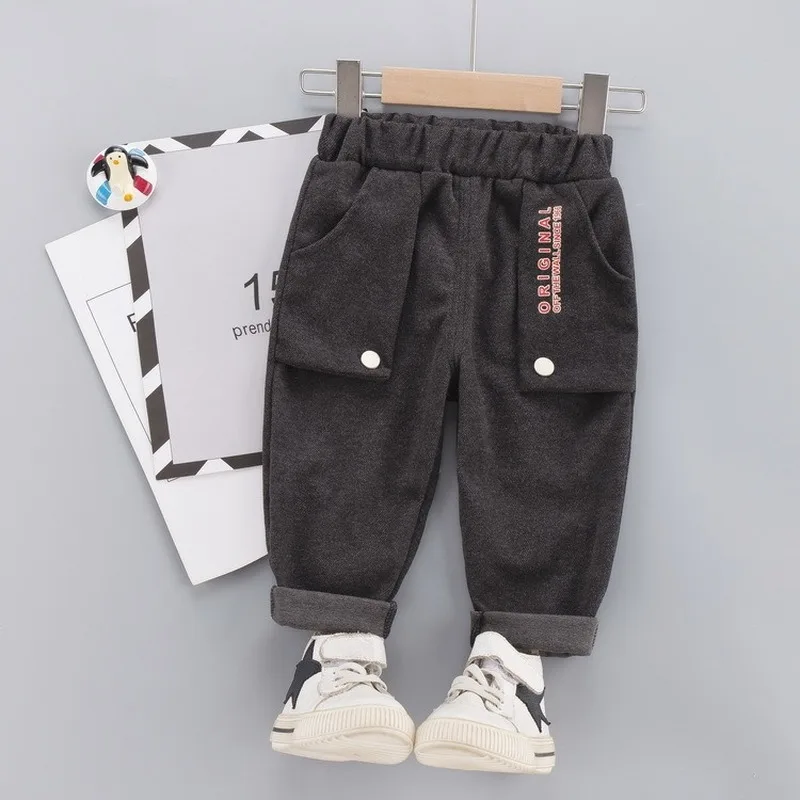 

Toddler Boys Pants Multi-pocket Cargo Pants Fashion Harem Pants Children's Trousers Spring Autumn Kids Pants 0-3 Years
