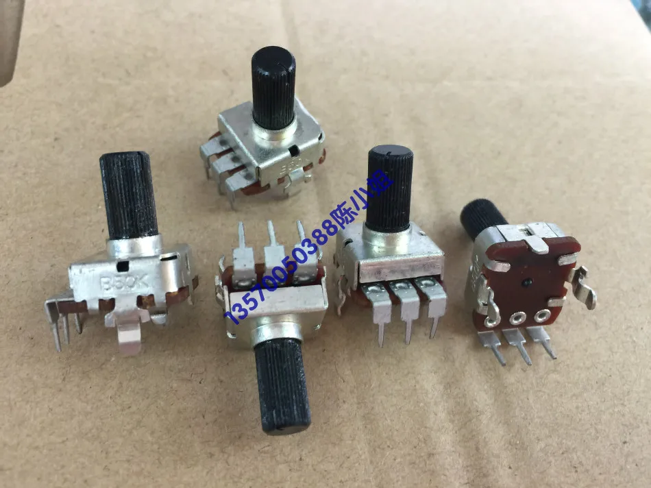 Квадратный потенциометр Rk12 Сделано в Тайване одинарная ручка b50k длиной 13 мм