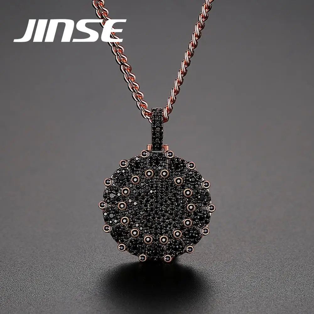 Цепочка с кулоном JINSE для мужчин и женщин Ювелирное Украшение под золото