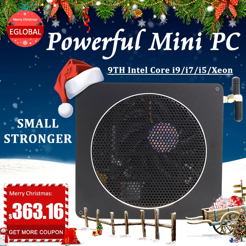 Игровой мини-ПК Intel core 8 ядер 16 потоков 64 ГБ DDR4 Windows 10 pro 9th I5/I7/XEON 4K веб-камера