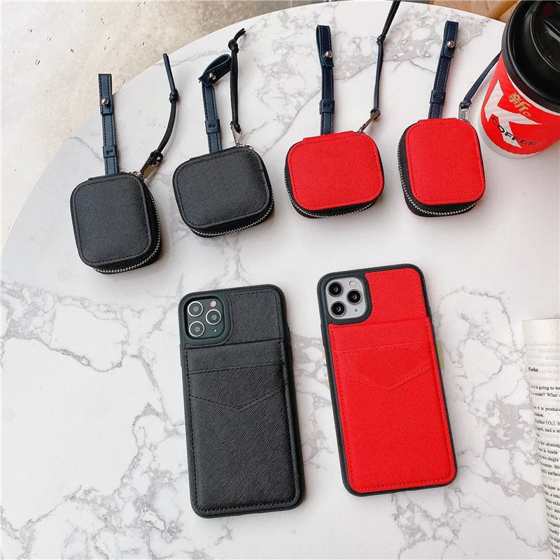 Fhx-13ZH For iphone11 12Pro MAX iX XR XS MAX cross pattern upper and lower card phone case, for AirPods 1/2 / Pro AirPods case