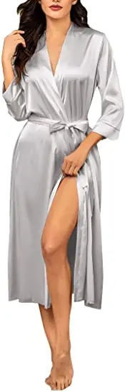 Новинка 2021 атласные шифоновые халаты женский халат для невесты Свадебный