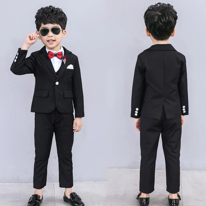 Строгие свадебные костюмы для мальчиков Детская школьная форма Смокинг