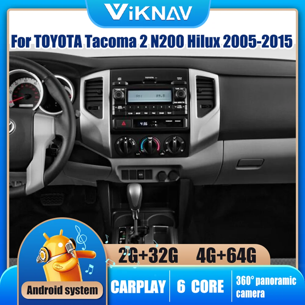 

Автомагнитола PX6, 12,1 дюйма, Android, для TOYOTA Tacoma 2 N200 Hilux 2005-2015 с экраном, DVD, мультимедиа, GPS-навигация, автостерео