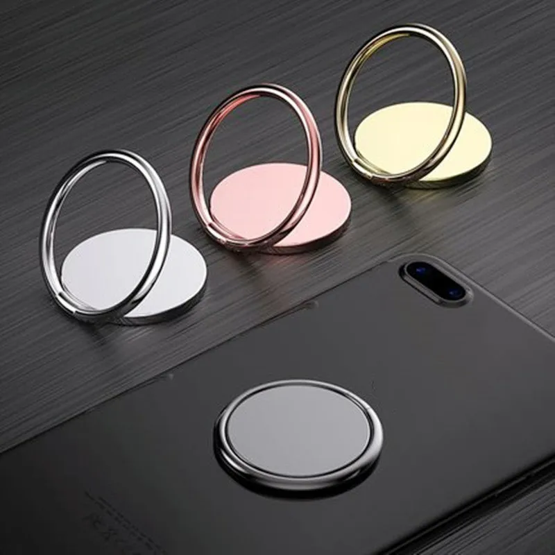 Металлическая подставка для смартфона с кольцом на палец вращающаяся 360 градусов