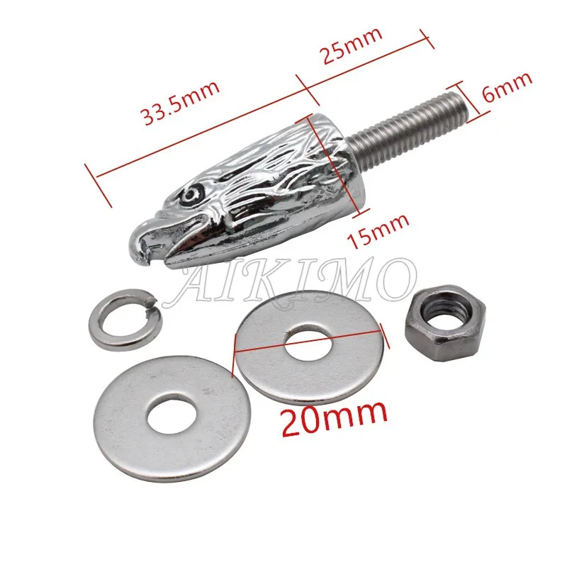 Универсальные мотоциклетные болты винты с головкой орла 4 шт. хромированные для