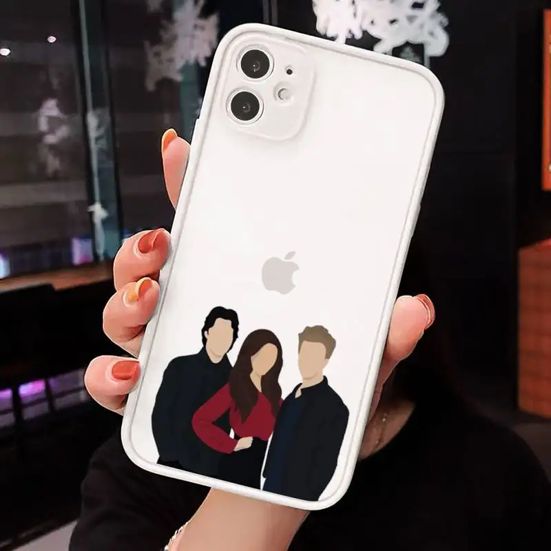 

The Vampire Diaries Phone Case Matte Transparent for iPhone 7 8 11 12 s mini pro X XS XR MAX Plus cover funda