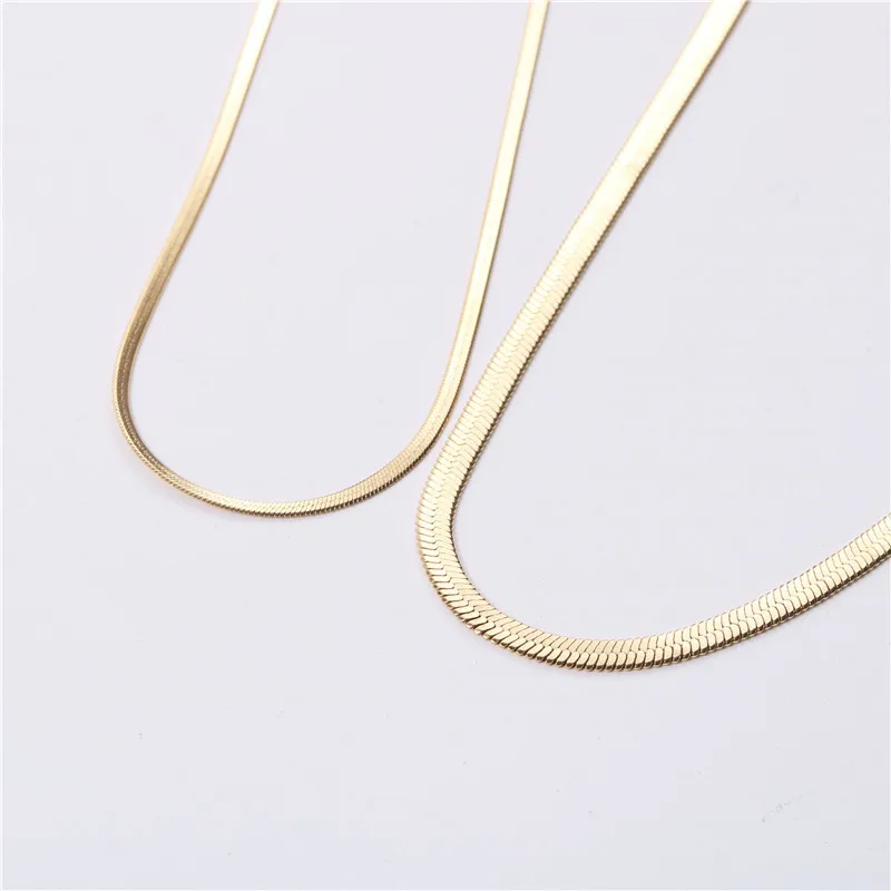 

Woman Gold Titanium No Fade Off Color Chork Necklace