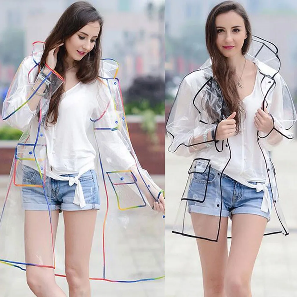 Дождевик с капюшоном Мужской портативный уличный дорожный дождевик одноразовый