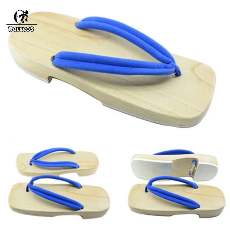 

ROLECOS Anime Kimetsu no Yaiba Demon Slayer Cosplay Shoes Kamado Nezuko Agatsuma Zenitsu Cosplay Clogs Shoes Wooden