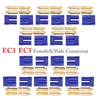 5setlot ec3 3mmec5 5mm male female golden bullet connector plug for rc esc motor lipo battery car airplane boat done diy parts