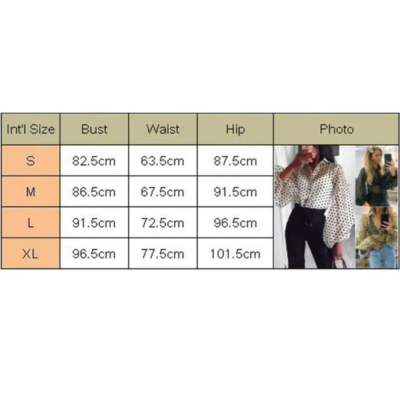 Модные женские Топы в горошек с v-образным вырезом и длинным рукавом пышными