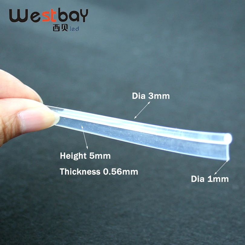Бесплатная доставка 3 мм * 5 м крыло оптического волокна сторона свечение PMMA