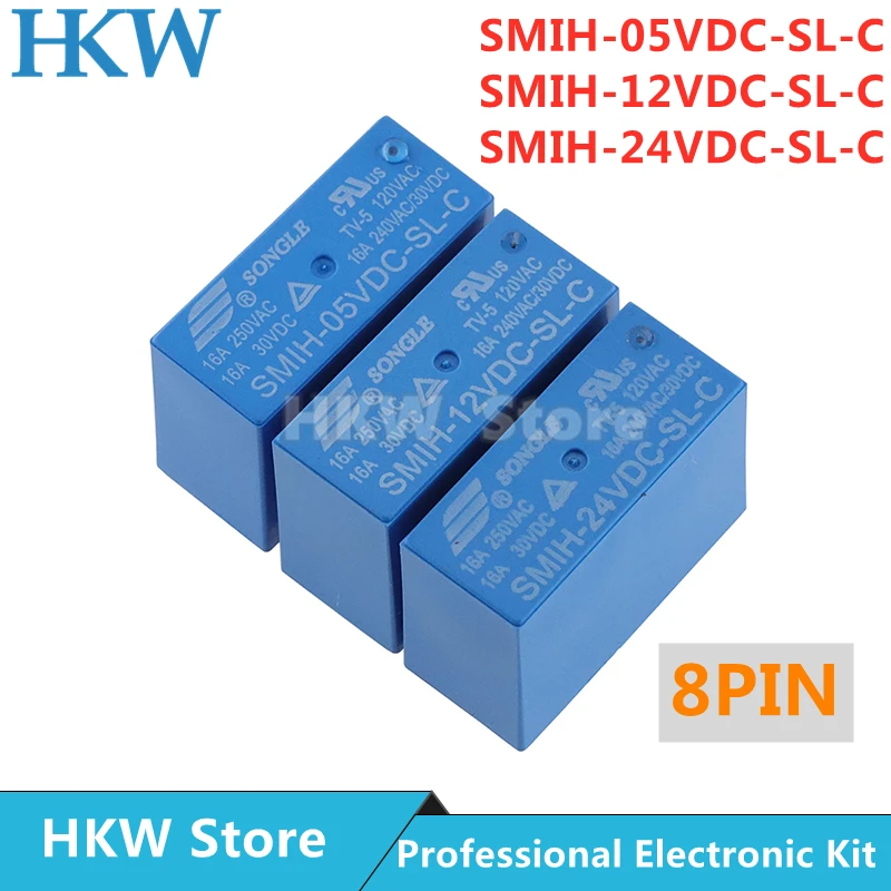 10 шт. реле Φ 5V 12V 24V Реле 250V 16A 8PIN 24VDC-SL-A 6PIN | Строительство и ремонт