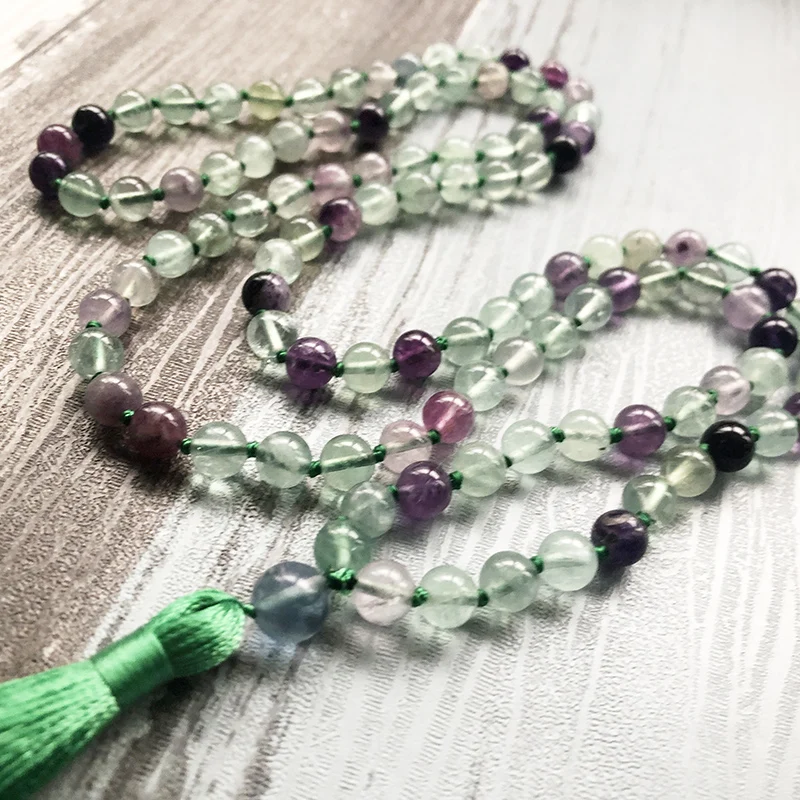 Женское Ожерелье из камня мала колье флуоресцентных бусин ювелирные изделия