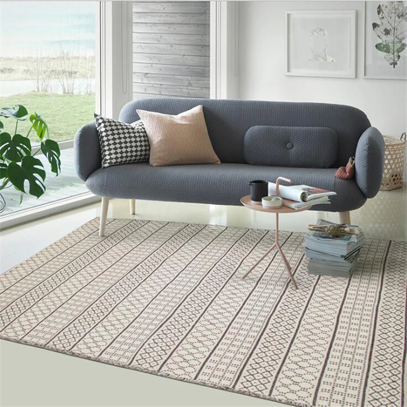 Ковры из чистой шерсти в скандинавском стиле для гостиной спальни детской