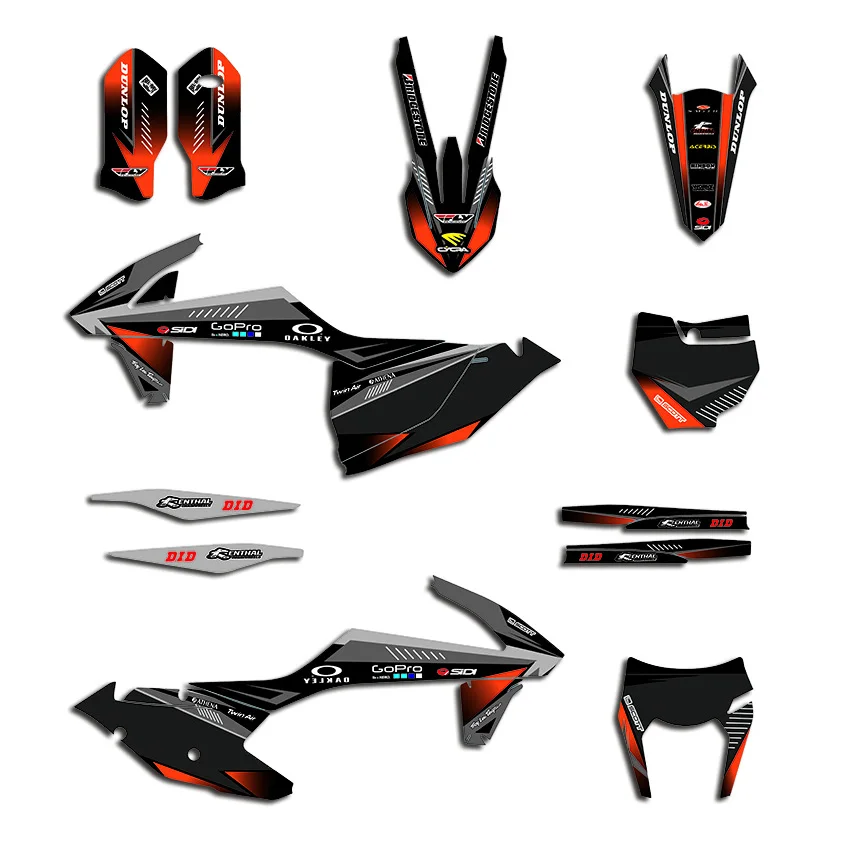 Kit adesivi decalcomania grafica moto per KTM EXC EXCF XCW 125 200 250 300 350 450 2017-2019 SX SXF XC XCF 2016 2017 2018