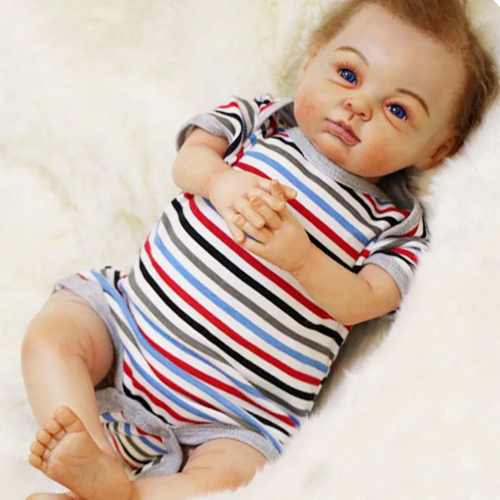 

Super Ture bebe reborn newborn alive baby reborn silicone dolls toys 22" 55cm Boutique reborn collection doll gift