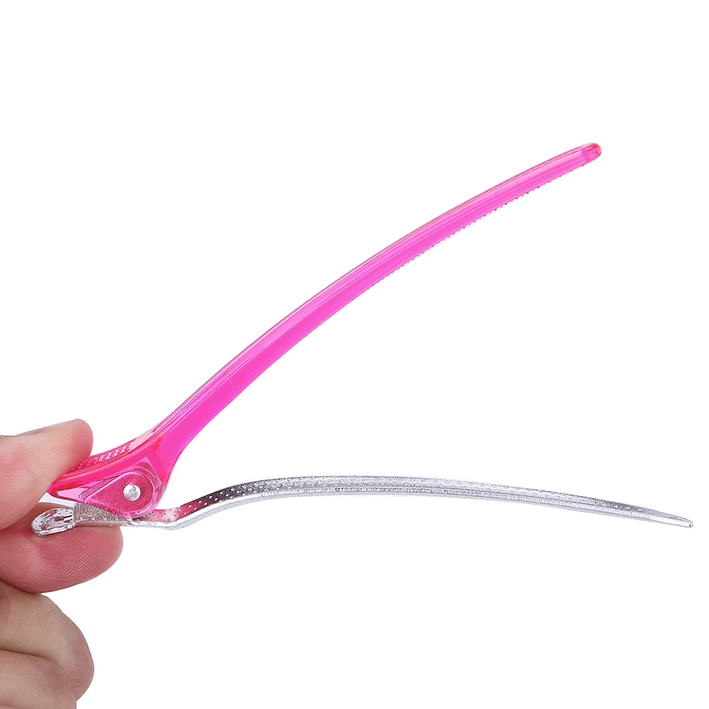 

10pcs Hairdressing Salon Hair Care Styling Tools Clamp props Hair Clips Hair Stainless Steel Hairdressing Sectioning Clips