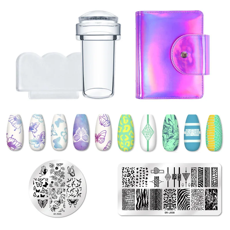 Набор штамповочных пластин для ногтей RBAN из нержавеющей стали шаблон