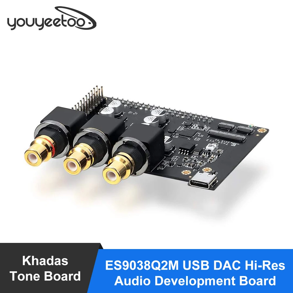 Звуковая плата Khadas ES9038Q2M USB DAC Hi Res макетная для аудио с XMOS XU208 128