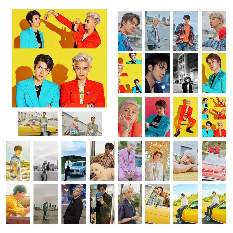 Фотооткрытки Kpop EXO с изображением группы карты LOMO BAEK HYUN Чан Ёль до сехун 30